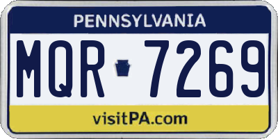 PA license plate MQR7269