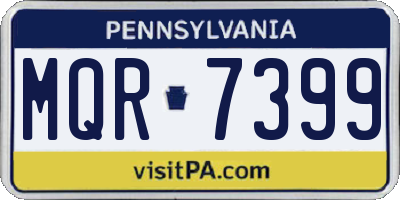 PA license plate MQR7399