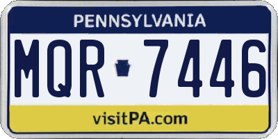 PA license plate MQR7446