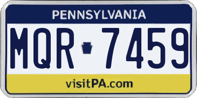 PA license plate MQR7459