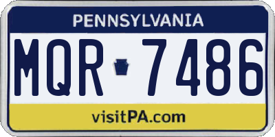 PA license plate MQR7486