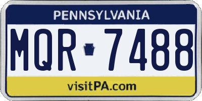 PA license plate MQR7488
