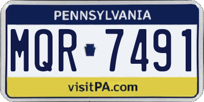 PA license plate MQR7491