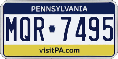 PA license plate MQR7495