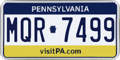 PA license plate MQR7499