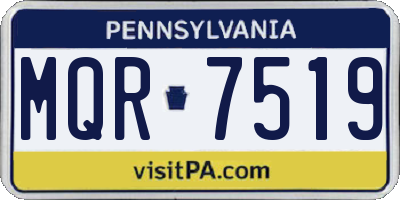 PA license plate MQR7519