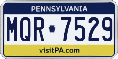 PA license plate MQR7529