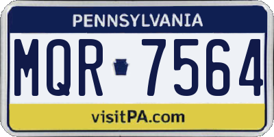 PA license plate MQR7564