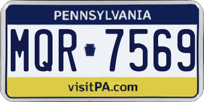 PA license plate MQR7569