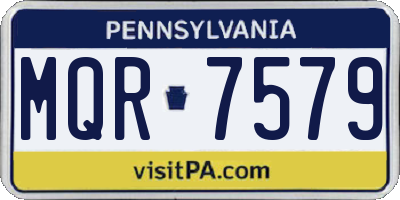 PA license plate MQR7579