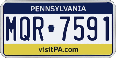 PA license plate MQR7591
