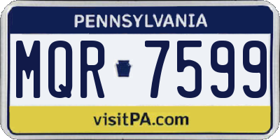 PA license plate MQR7599