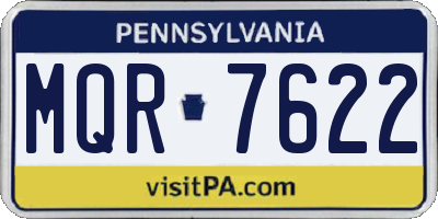 PA license plate MQR7622