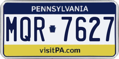 PA license plate MQR7627