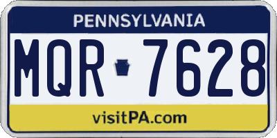 PA license plate MQR7628