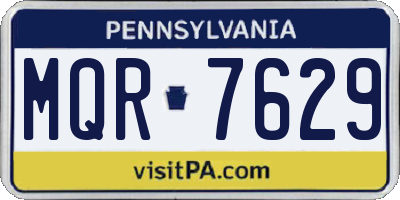 PA license plate MQR7629
