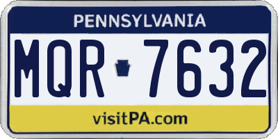 PA license plate MQR7632