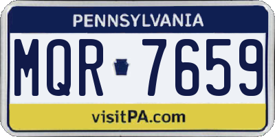 PA license plate MQR7659