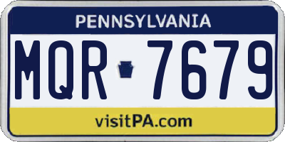 PA license plate MQR7679