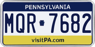 PA license plate MQR7682