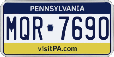 PA license plate MQR7690