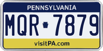 PA license plate MQR7879