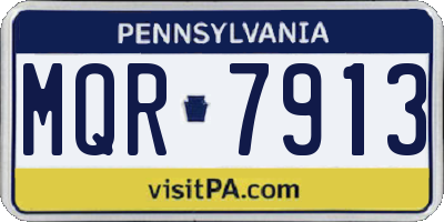 PA license plate MQR7913