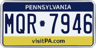 PA license plate MQR7946