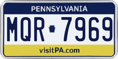 PA license plate MQR7969