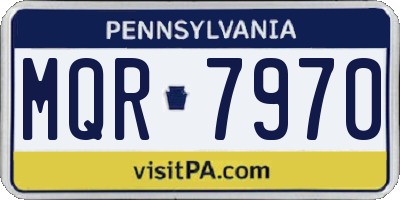 PA license plate MQR7970
