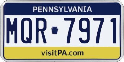 PA license plate MQR7971