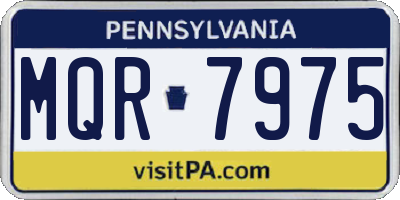 PA license plate MQR7975