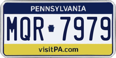 PA license plate MQR7979