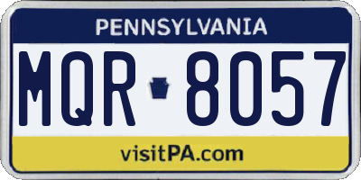 PA license plate MQR8057