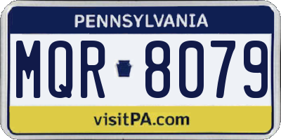 PA license plate MQR8079