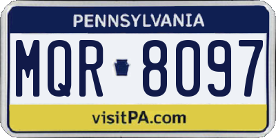 PA license plate MQR8097