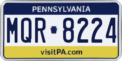 PA license plate MQR8224