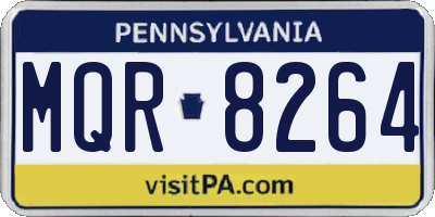 PA license plate MQR8264