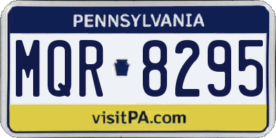 PA license plate MQR8295
