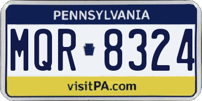 PA license plate MQR8324