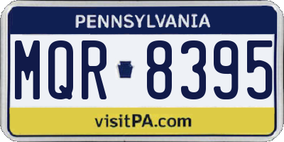 PA license plate MQR8395