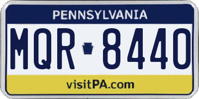 PA license plate MQR8440