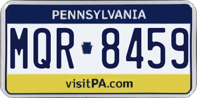 PA license plate MQR8459