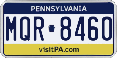PA license plate MQR8460