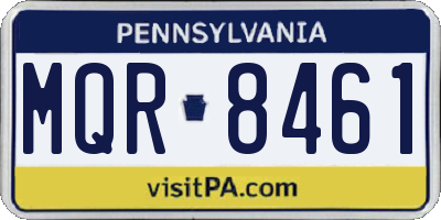PA license plate MQR8461