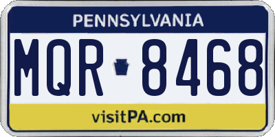 PA license plate MQR8468