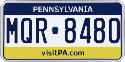 PA license plate MQR8480