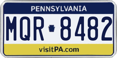 PA license plate MQR8482