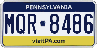 PA license plate MQR8486