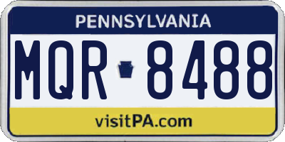 PA license plate MQR8488